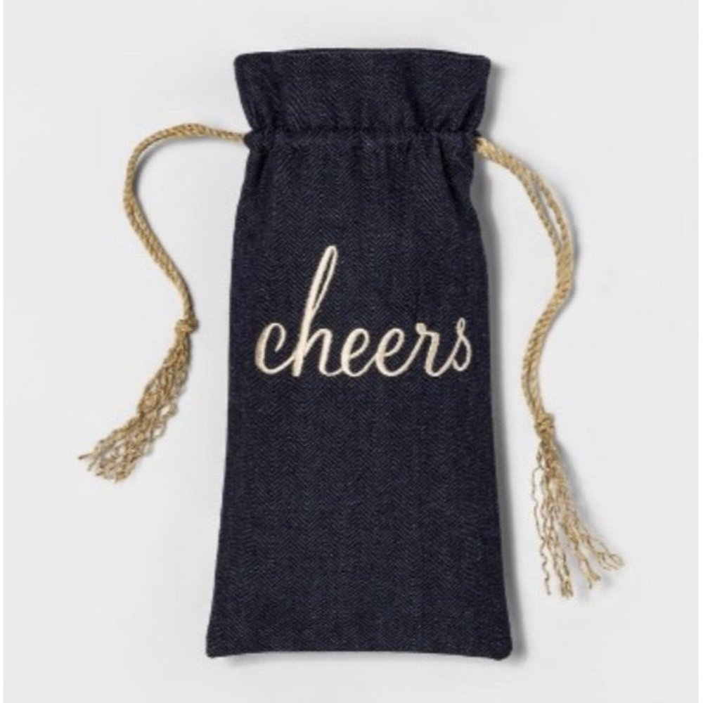 Cheers Wine Bag Navy - Threshold